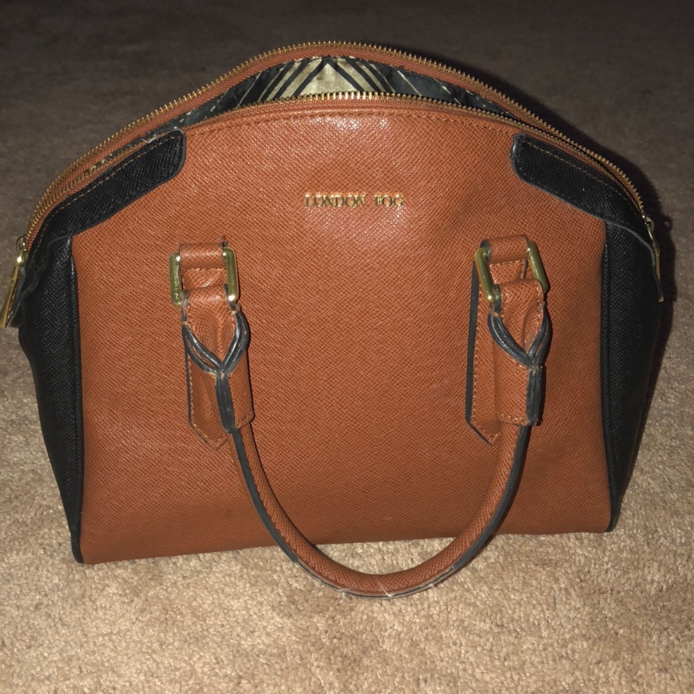 London fog brown and black bag